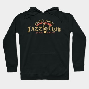 Vintage Jazz Club with Sax Player Hoodie